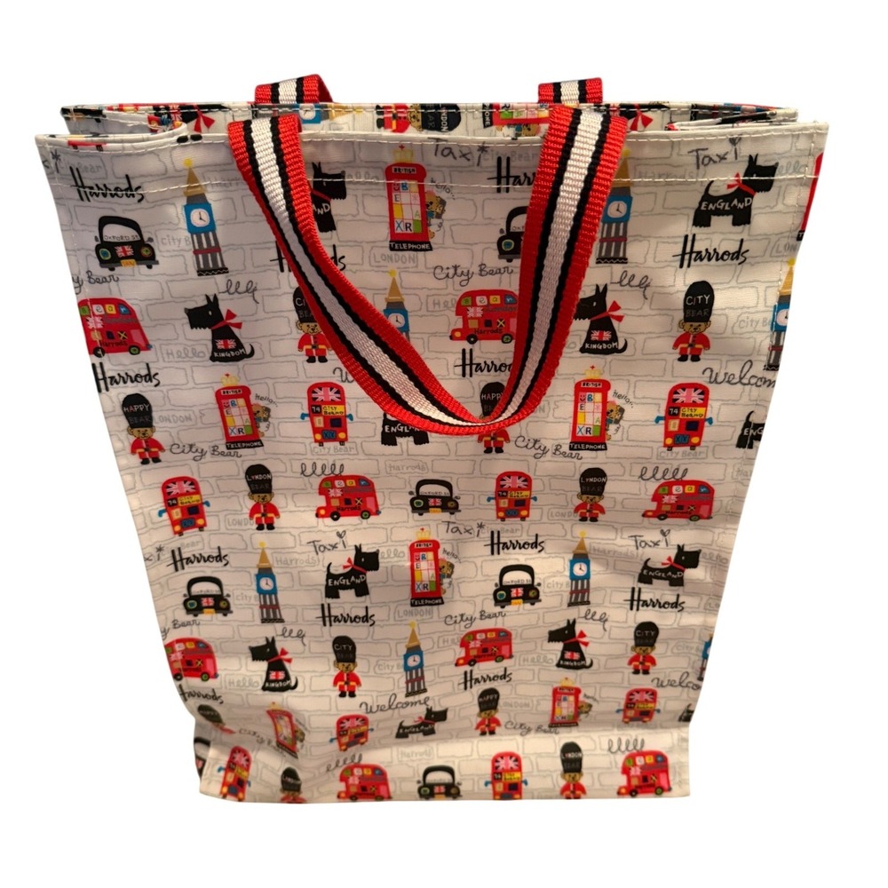 Like New Harrods City Bear London Landmarks Shopper Bag Small Tote